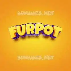 furpot in Orange Toon style - 3D name wallpaper