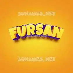 fursan in Orange Toon style - 3D name wallpaper