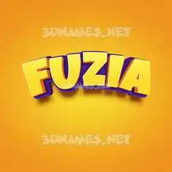 fuzia in Orange Toon style - 3D name wallpaper