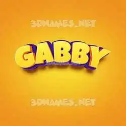 gabby in Orange Toon style - 3D name wallpaper