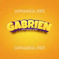 gabrien in Orange Toon style - 3D name wallpaper