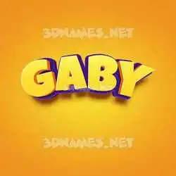 gaby in Orange Toon style - 3D name wallpaper