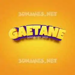 gaetane in Orange Toon style - 3D name wallpaper