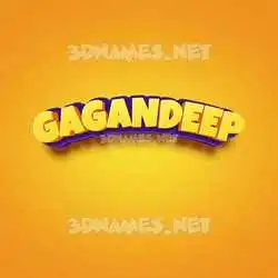 gagandeep in Orange Toon style - 3D name wallpaper