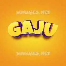 gaju in Orange Toon style - 3D name wallpaper
