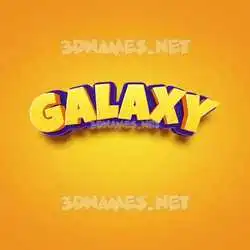 galaxy in Orange Toon style - 3D name wallpaper