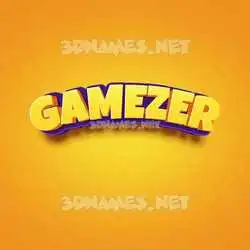 gamezer in Orange Toon style - 3D name wallpaper