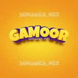 gamoor in Orange Toon style - 3D name wallpaper
