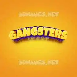 gangsters in Orange Toon style - 3D name wallpaper