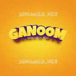 ganoom in Orange Toon style - 3D name wallpaper
