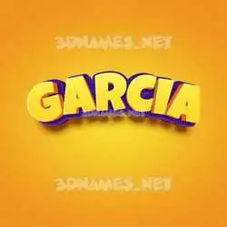 garcia in Orange Toon style - 3D name wallpaper
