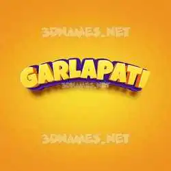 garlapati in Orange Toon style - 3D name wallpaper