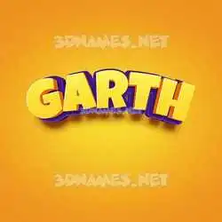 garth in Orange Toon style - 3D name wallpaper
