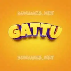 gattu in Orange Toon style - 3D name wallpaper