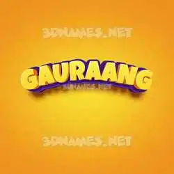 gauraang in Orange Toon style - 3D name wallpaper