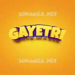 gayetri in Orange Toon style - 3D name wallpaper