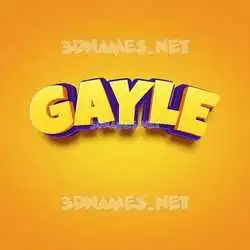 gayle in Orange Toon style - 3D name wallpaper