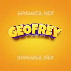 geofrey in Orange Toon style - 3D name wallpaper