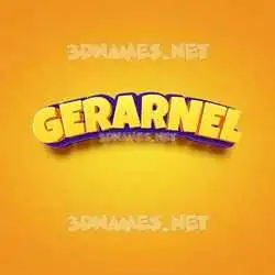 gerarnel in Orange Toon style - 3D name wallpaper
