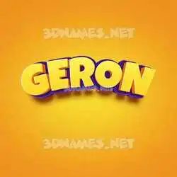 geron in Orange Toon style - 3D name wallpaper
