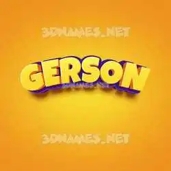 gerson in Orange Toon style - 3D name wallpaper