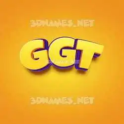 ggt in Orange Toon style - 3D name wallpaper