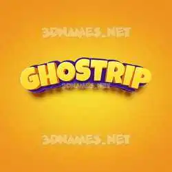 ghostrip in Orange Toon style - 3D name wallpaper