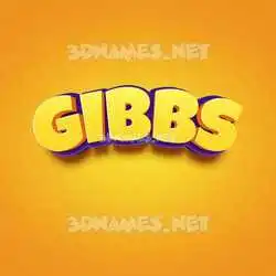 gibbs in Orange Toon style - 3D name wallpaper