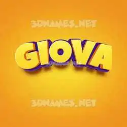 giova in Orange Toon style - 3D name wallpaper