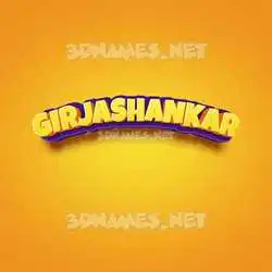 girjashankar in Orange Toon style - 3D name wallpaper