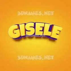 gisele in Orange Toon style - 3D name wallpaper