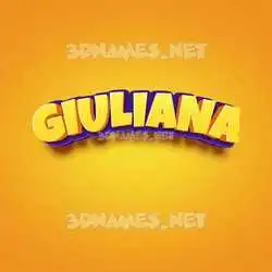 giuliana in Orange Toon style - 3D name wallpaper