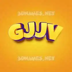 gjjv in Orange Toon style - 3D name wallpaper