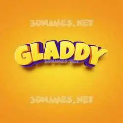 gladdy in Orange Toon style - 3D name wallpaper