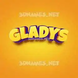 gladys in Orange Toon style - 3D name wallpaper