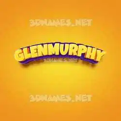 glenmurphy in Orange Toon style - 3D name wallpaper