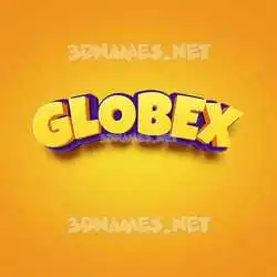 globex in Orange Toon style - 3D name wallpaper