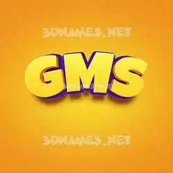 gms in Orange Toon style - 3D name wallpaper