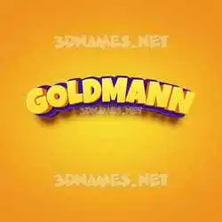 goldmann in Orange Toon style - 3D name wallpaper