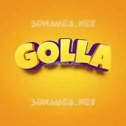 golla in Orange Toon style - 3D name wallpaper