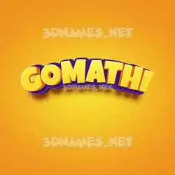 gomathi in Orange Toon style - 3D name wallpaper