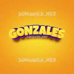 gonzales in Orange Toon style - 3D name wallpaper