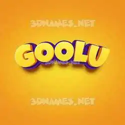 goolu in Orange Toon style - 3D name wallpaper