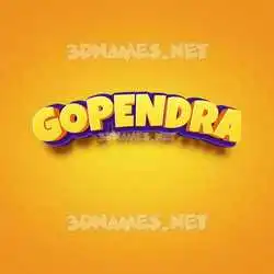 gopendra in Orange Toon style - 3D name wallpaper