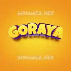 goraya in Orange Toon style - 3D name wallpaper