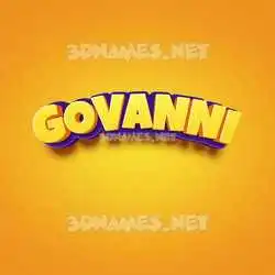 govanni in Orange Toon style - 3D name wallpaper