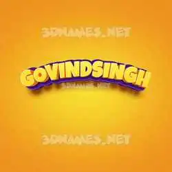 govindsingh in Orange Toon style - 3D name wallpaper