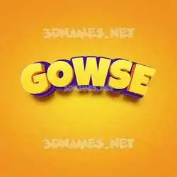 gowse in Orange Toon style - 3D name wallpaper
