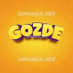 gozde in Orange Toon style - 3D name wallpaper