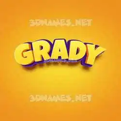 grady in Orange Toon style - 3D name wallpaper